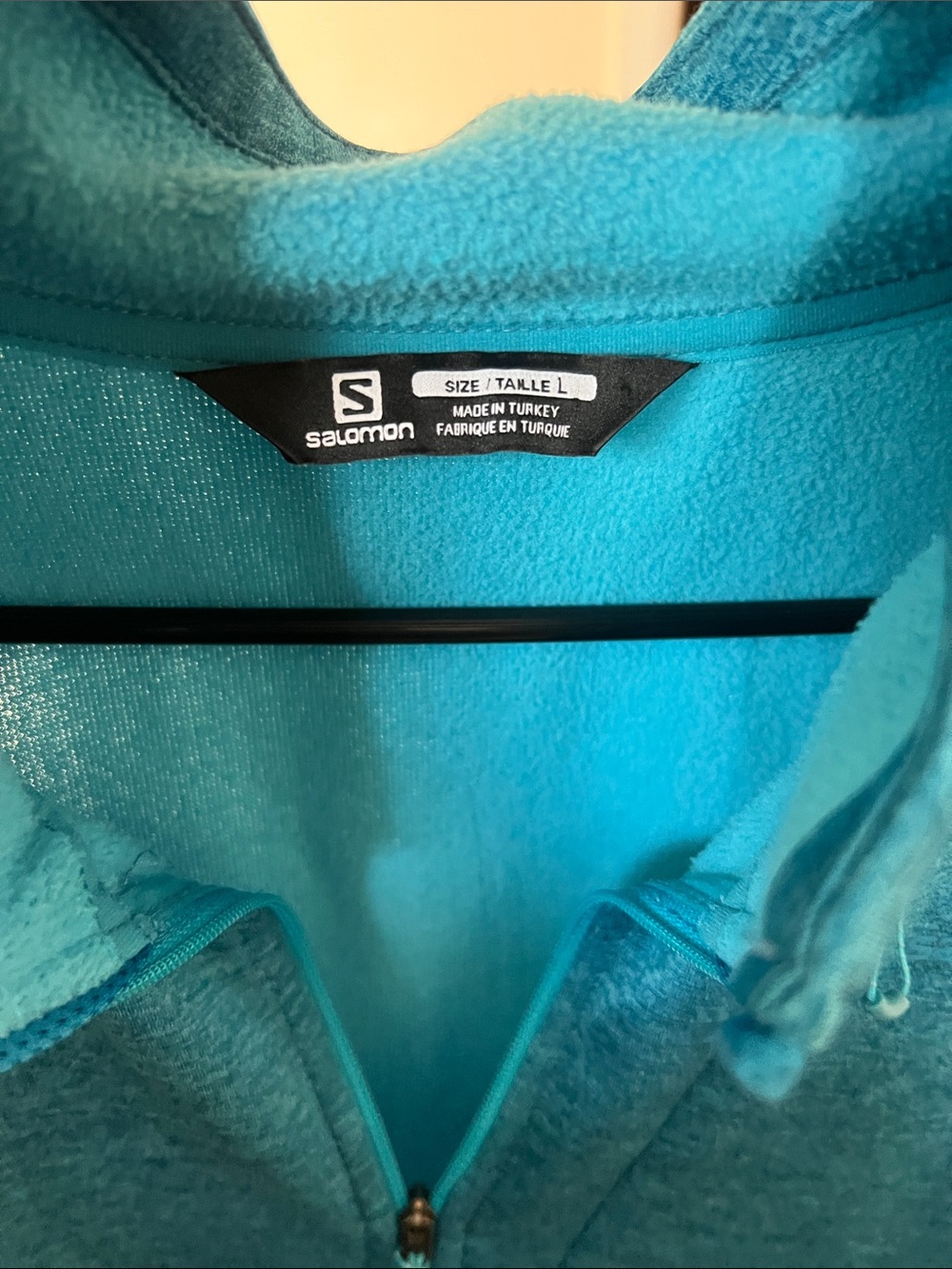 Salomon Men's Teal Blue Full-Zip Performance Fleece - Picture 3 of 5